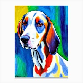 Treeing Walker Coonhound Fauvist Style dog Canvas Print