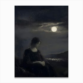 Dark Gothic Moonlight 1 Canvas Print