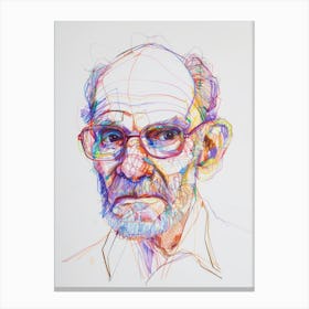 Portrait Of An Old Man Canvas Print