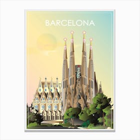 Barcelona Spain Sagrada Familia Canvas Print