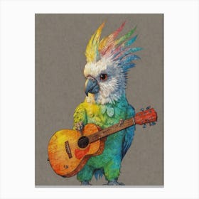 Parrot Playing Guitar 1 Canvas Print