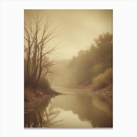 River In The Fog Canvas Print