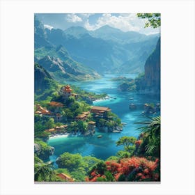 Tibetan Landscape Canvas Print