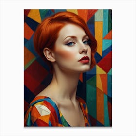 Beautiful Woman With Red Hair 1 Canvas Print