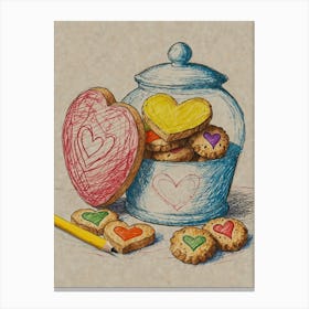 Heart Shaped Cookies 2 Canvas Print