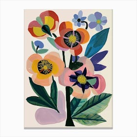 Painted Florals Hellebore 4 Canvas Print