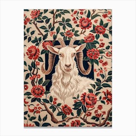 Chinese Lunar Year Of The Goat 1 Full William Morris Style Canvas Print