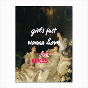 Girls Just Wanna Have Little Nikes 1 Canvas Print