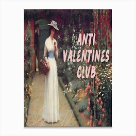 Anti Valentine'S Club Canvas Print