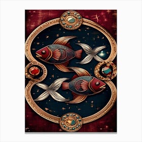 Pisces Zodiac Sign  Canvas Print