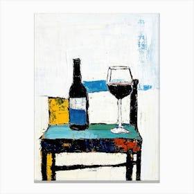 Wine And Chair Canvas Print