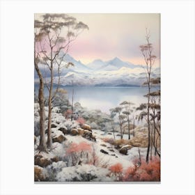 Dreamy Winter Painting Nahuel Huapi National Park Argentina 4 Canvas Print