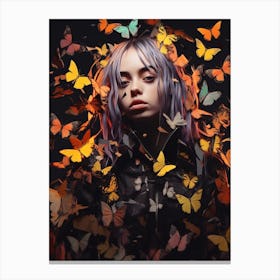 Billie Eilish Butterfly Collage 3 Canvas Print