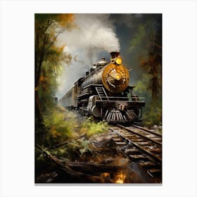 Train In The Woods 1 Canvas Print