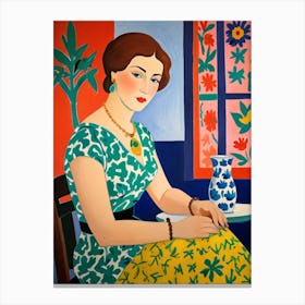 Woman In A Dress Canvas Print