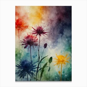 Watercolor Flowers 48 Canvas Print