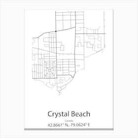 Crystal,United States Minimalist Map 1 Canvas Print