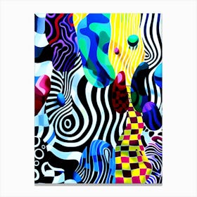 Abstract Painting, zebra stripes Canvas Print