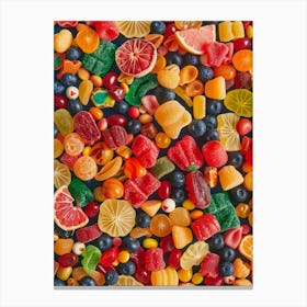 Jelly Retro Candy Pattern Canvas Print