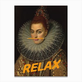 Relax Queen, Renaissance Oil Painting Canvas Print