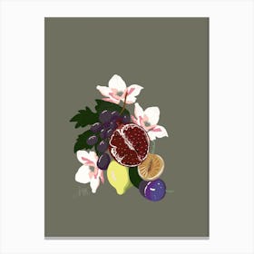 Fruits And Flowers Canvas Print