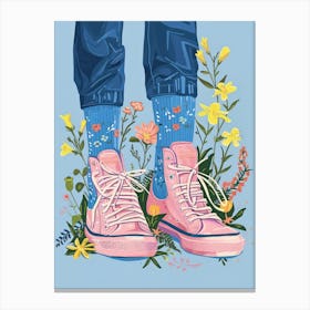 Flowers And Sneakers Spring 9 Canvas Print