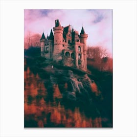 Castle On The Hill - Double Exposure  Canvas Print