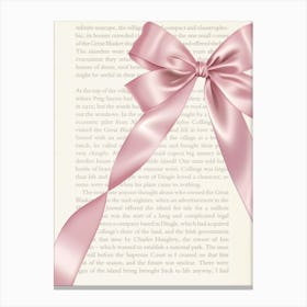 Pink Ribbon Canvas Print