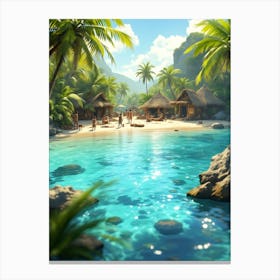 Tropical Island Canvas Print