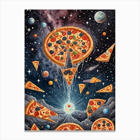 Space Pizza Canvas Print