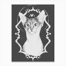 Abyssinian Cat Portrait Canvas Print