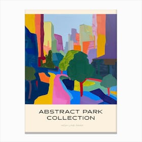 Abstract Park Collection Poster High Line Park New York City 1 Canvas Print