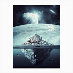 Mont Saint Michel Rock Island Canvas Print