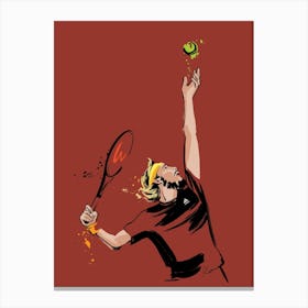 Tennis Player Red Canvas Print