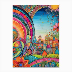 Colorful City-Reimagined Canvas Print