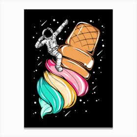 Ice Cream Astronaut Canvas Print