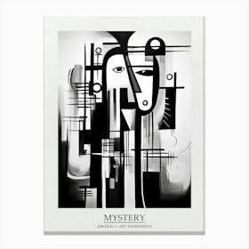 Mystery Abstract Black And White 2 Poster Canvas Print