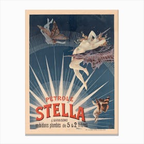Pétrole Stella Vintage Advert Canvas Print