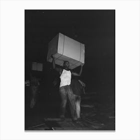 Untitled Photo, Possibly Related To Stevedores Handling Drum, New Orleans, Louisiana By Russell Lee Canvas Print