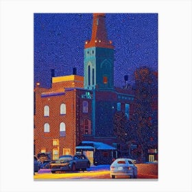 Greeley, City Us  Pointillism Canvas Print