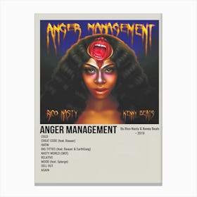 Anger Management By Rico Nasty & Kenny Beats 2019 Poster Canvas Print