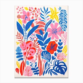 Nong Nooch Tropical Botanical Gardens Abstract Riso Style 3 Canvas Print