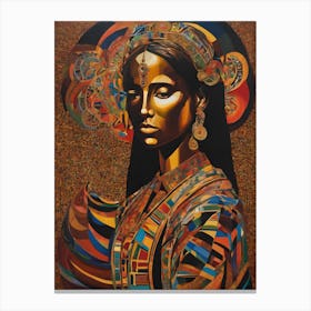 Woman In Gold Canvas Print