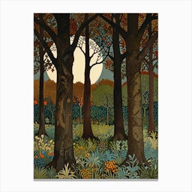 William Morris Moonlight In The Woods 112 Canvas Print