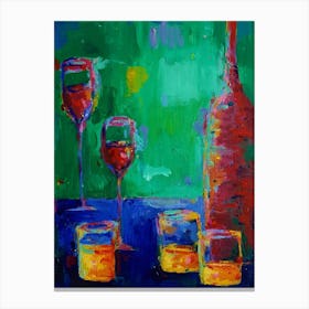 Wine And Whiskey Canvas Print