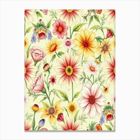 seamless Floral Pattern 2 Canvas Print