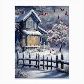 A Serene And Picturesque Winter Scene, Beautifully Painted With Incredible Detail Stampe su tela