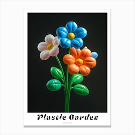 Bright Inflatable Flowers Poster Forget Me Not 1 Canvas Print