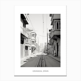 Poster Of Izmir, Turkey, Photography In Black And White 1 Canvas Print
