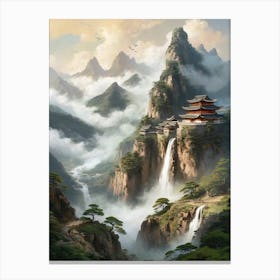 Chinese Mountain Landscape Painting (21) Canvas Print
